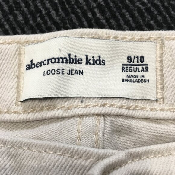 Abercrombie kid's girl's jeans size 9/10 white/cream - Picture 4 of 7